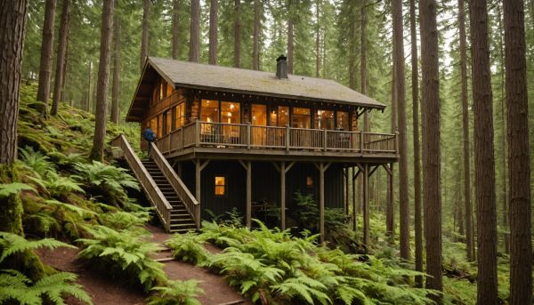 Comment est agencée une cabane perchée bois ?